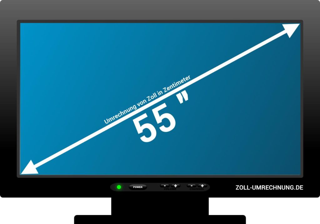 Fernseher Zoll Umrechnung